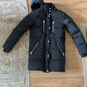 Topshop Hooded Genuine Down Parka